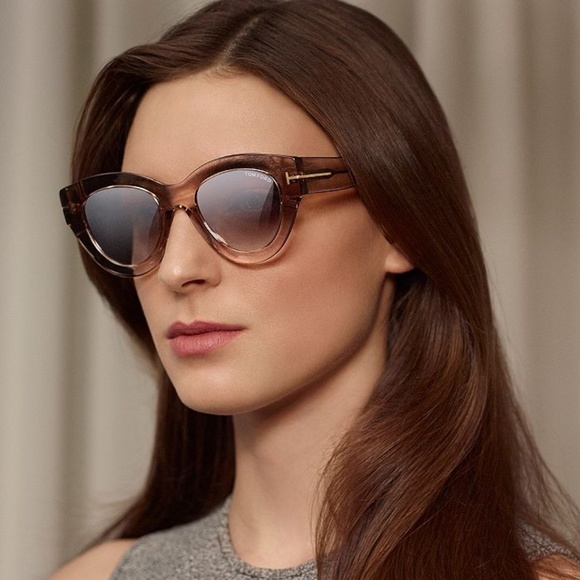 New TOM FORD Slater Cat Eye Clear Sunglasses - Picture 4 of 16